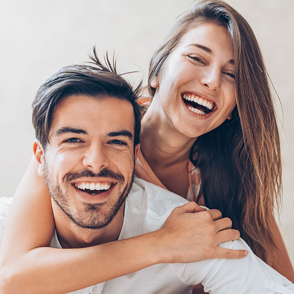 happy couple smiling